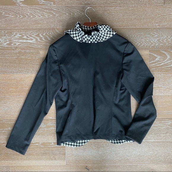 Alberto Makali Houndstooth Ruffle Blazer | L. - Picture 3 of 7